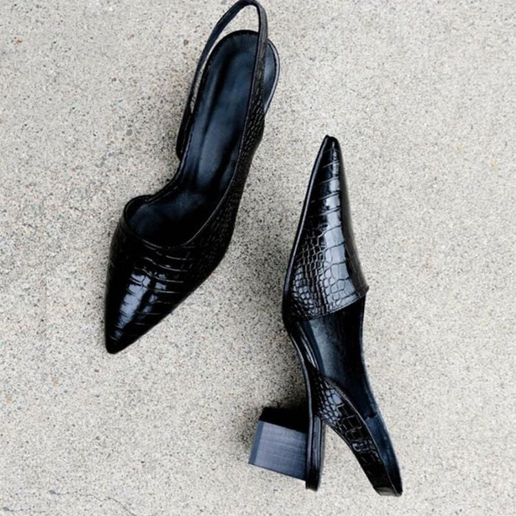 Damen Elegante Absatzschuhe mit Breiter Zehenpartie