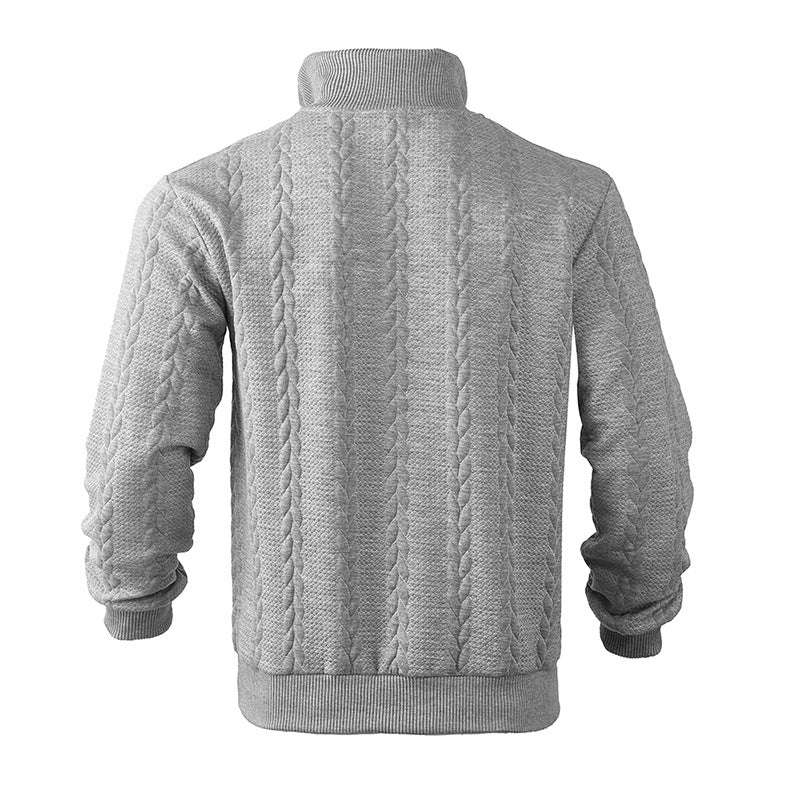 Herren Eleganter Pullover mit Viertelreißverschluss