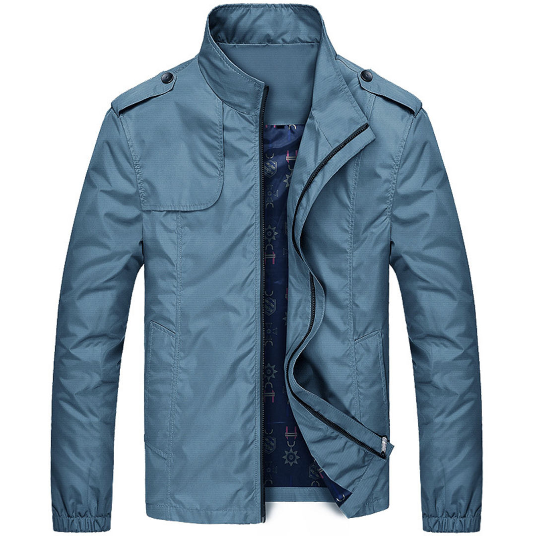 Stilvolle Herren-Sommerjacke mit Stehkragen