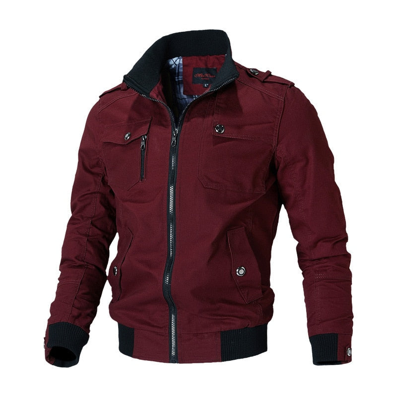 Herren-Bomberjacke mit Reißverschluss und Brusttasche