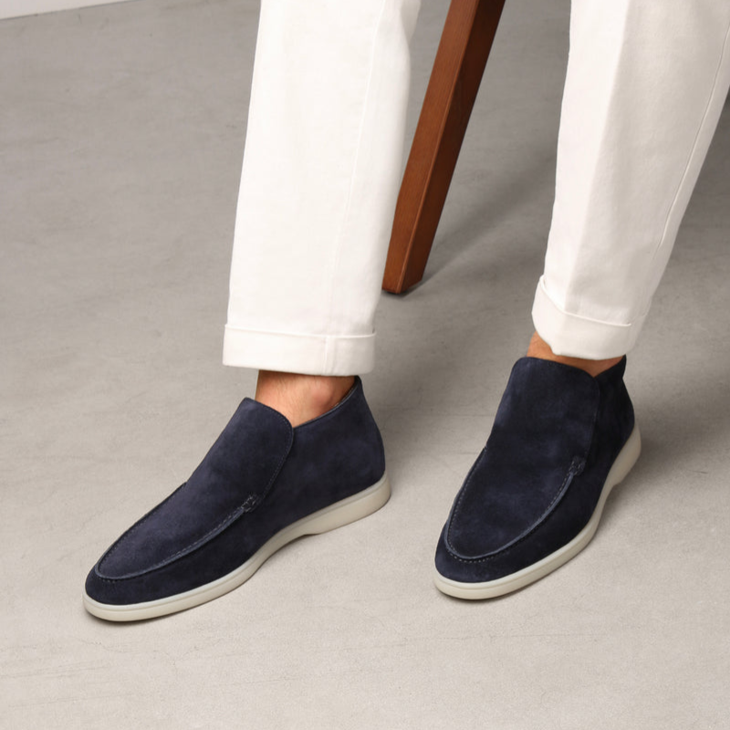Eleganter Kalbs Suede Herren Loafer