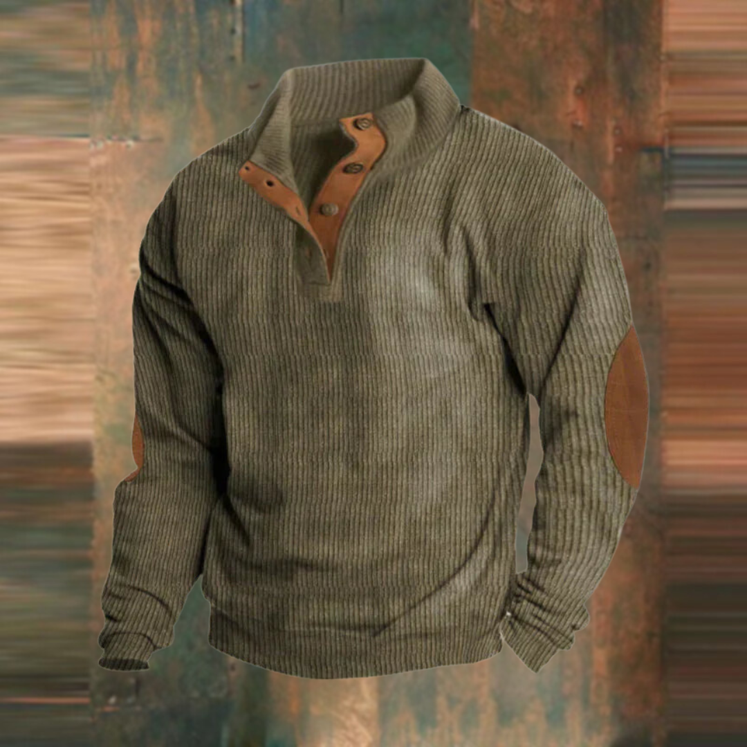 Herren Eleganter Retro-Freizeitpullover mit Halbem Reißverschluss