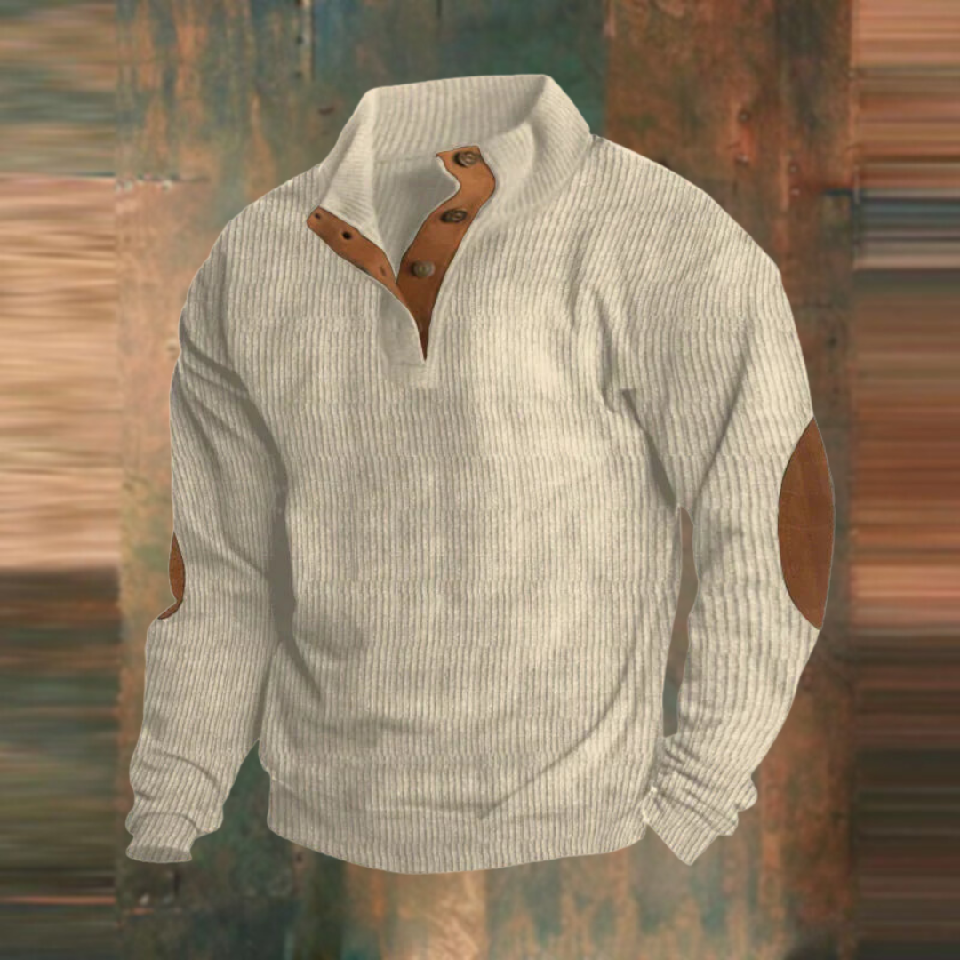 Herren Eleganter Retro-Freizeitpullover mit Halbem Reißverschluss