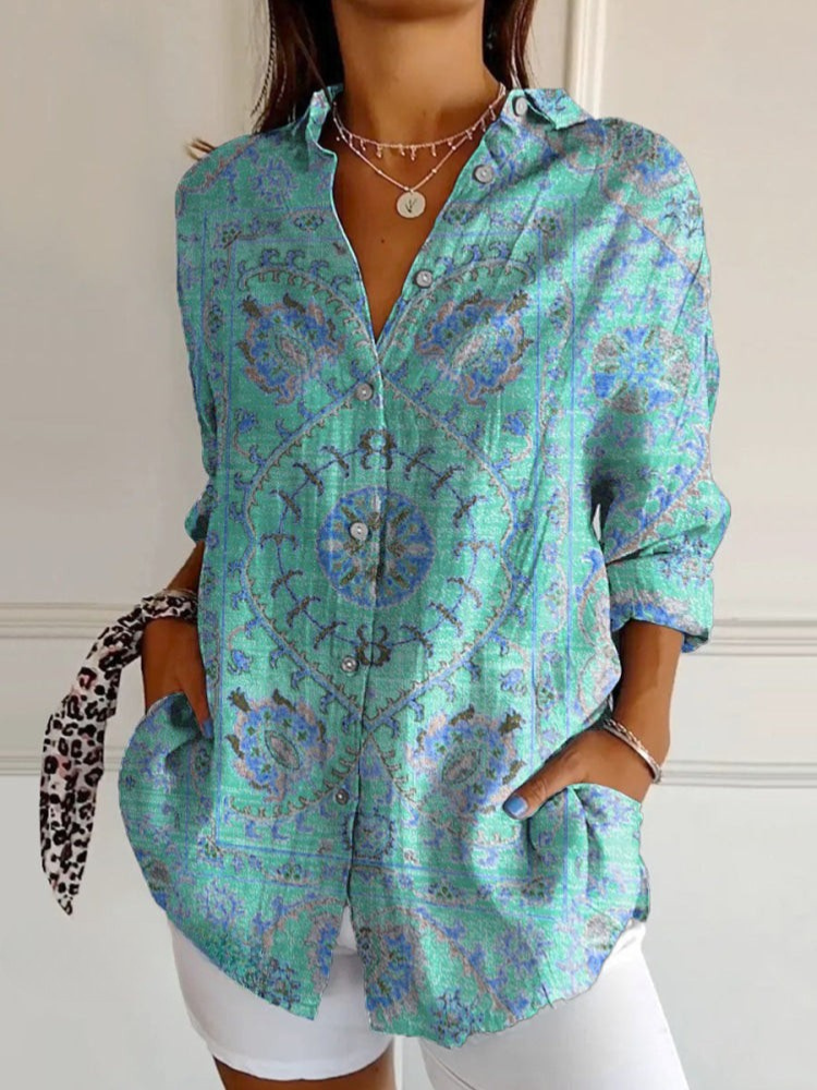 Damen Stilvolles Retro-Shirt mit Atmungsaktivem Stoff
