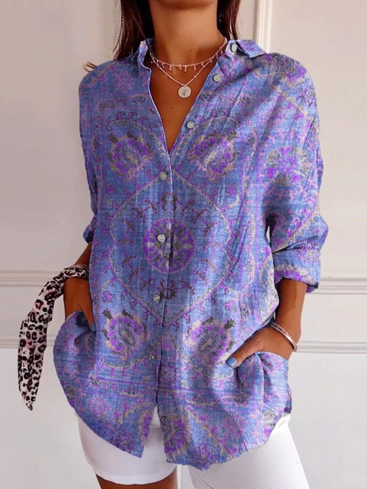 Damen Stilvolles Retro-Shirt mit Atmungsaktivem Stoff