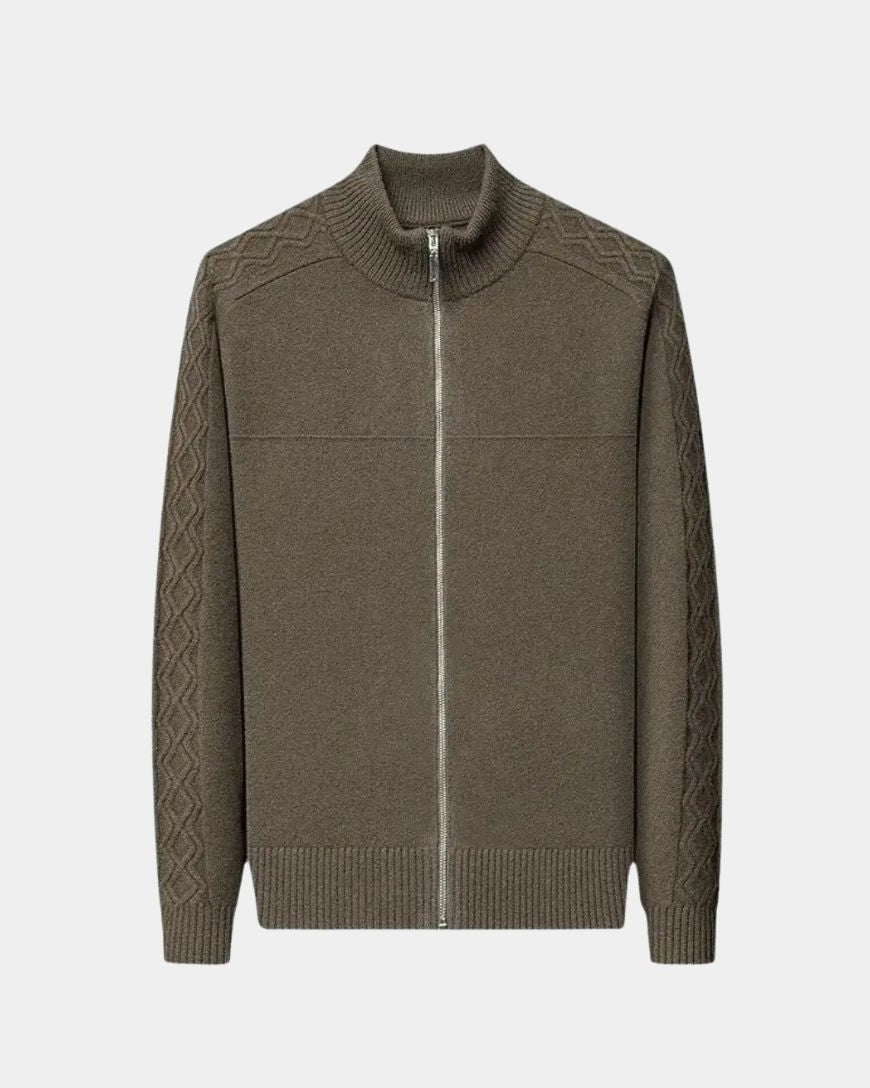 Herren Eleganter Pullover mit Hohem Kragen