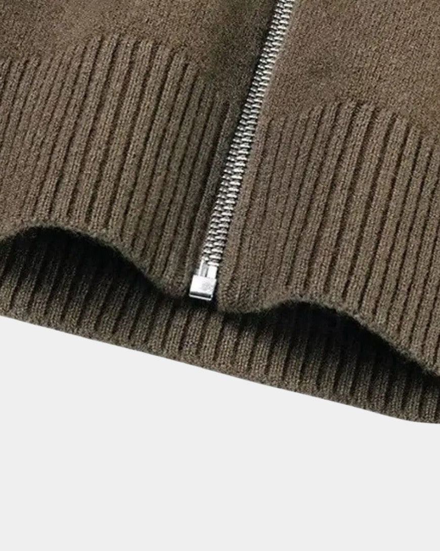 Herren Eleganter Pullover mit Hohem Kragen