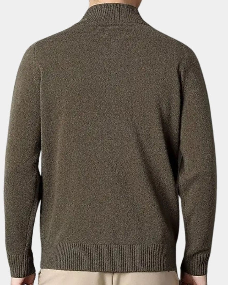 Herren Eleganter Pullover mit Hohem Kragen