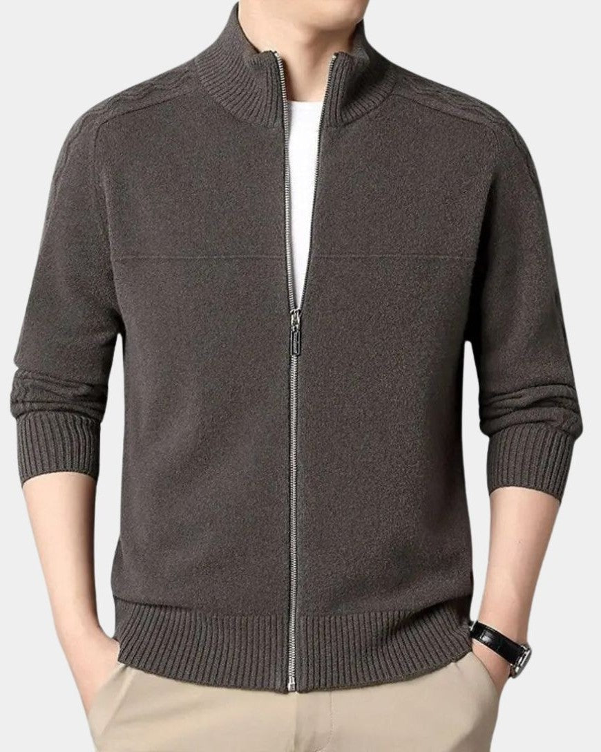 Herren Eleganter Pullover mit Hohem Kragen