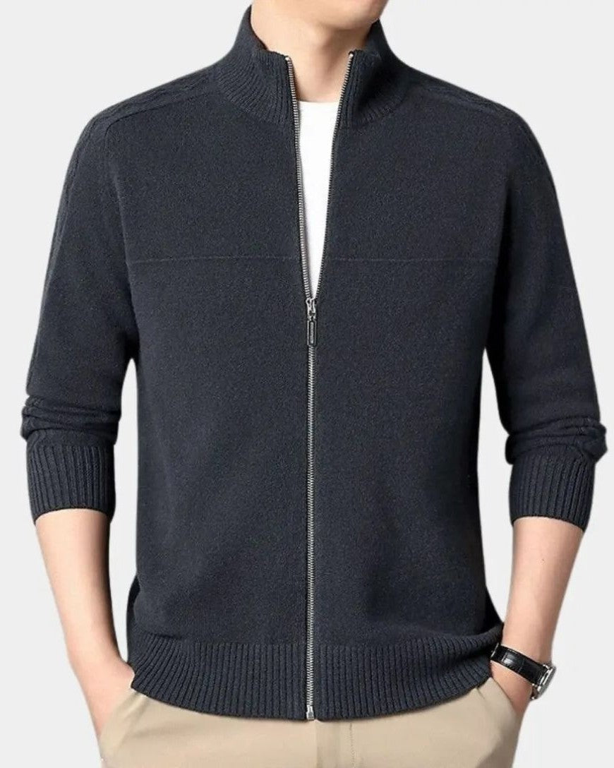 Herren Eleganter Pullover mit Hohem Kragen