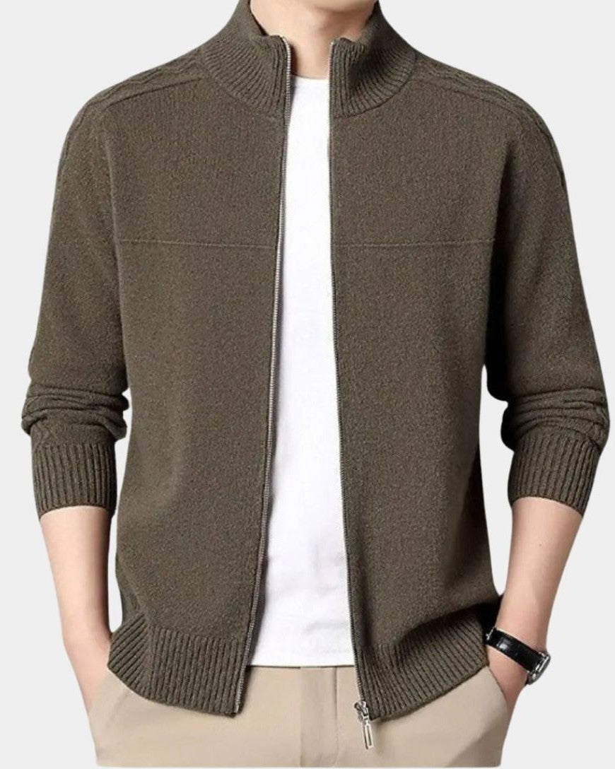 Herren Eleganter Pullover mit Hohem Kragen