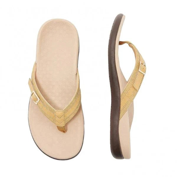Gepolsterte Zehentrenner-Sandalen für Damen