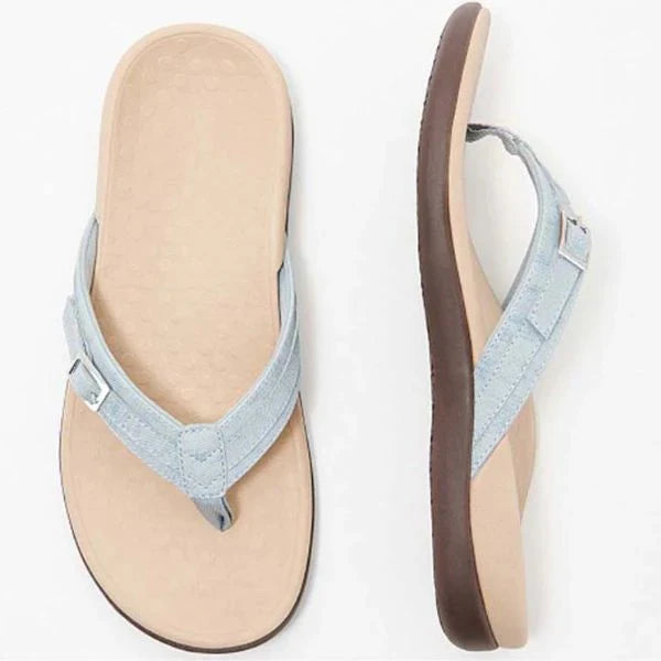 Gepolsterte Zehentrenner-Sandalen für Damen