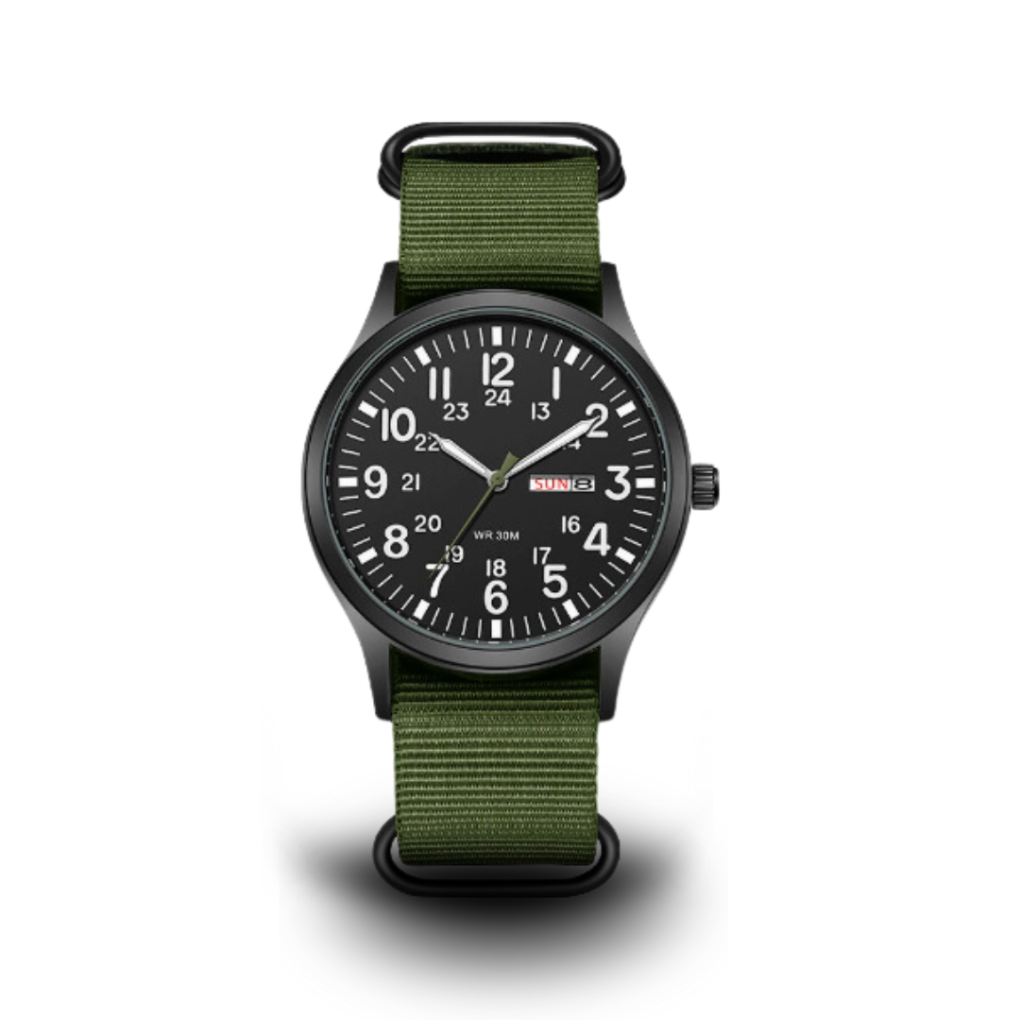 Robuste Outdoor-Uhr im Military-Stil