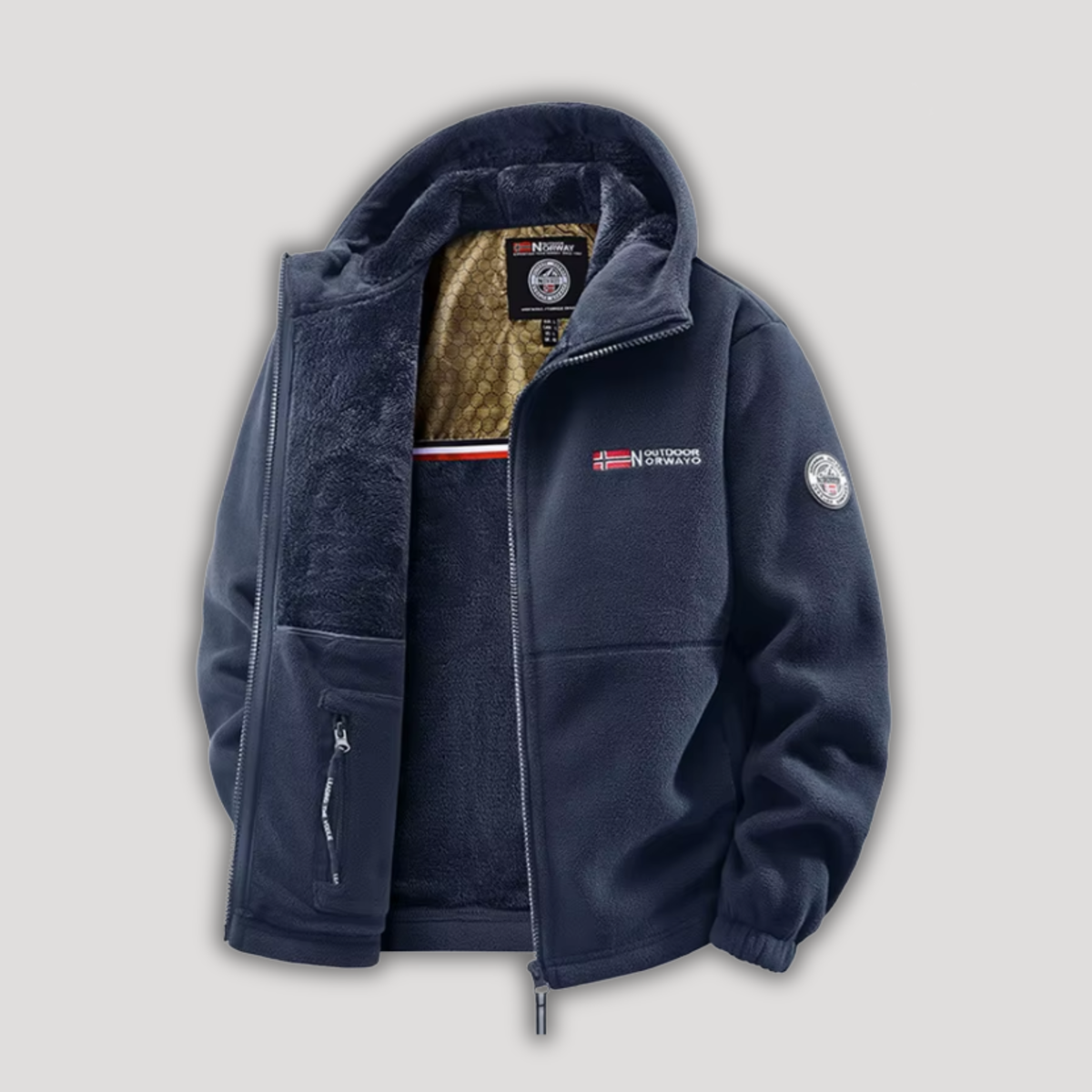 Herren Warme Winterjacke mit Thermo-Fleece-Futter