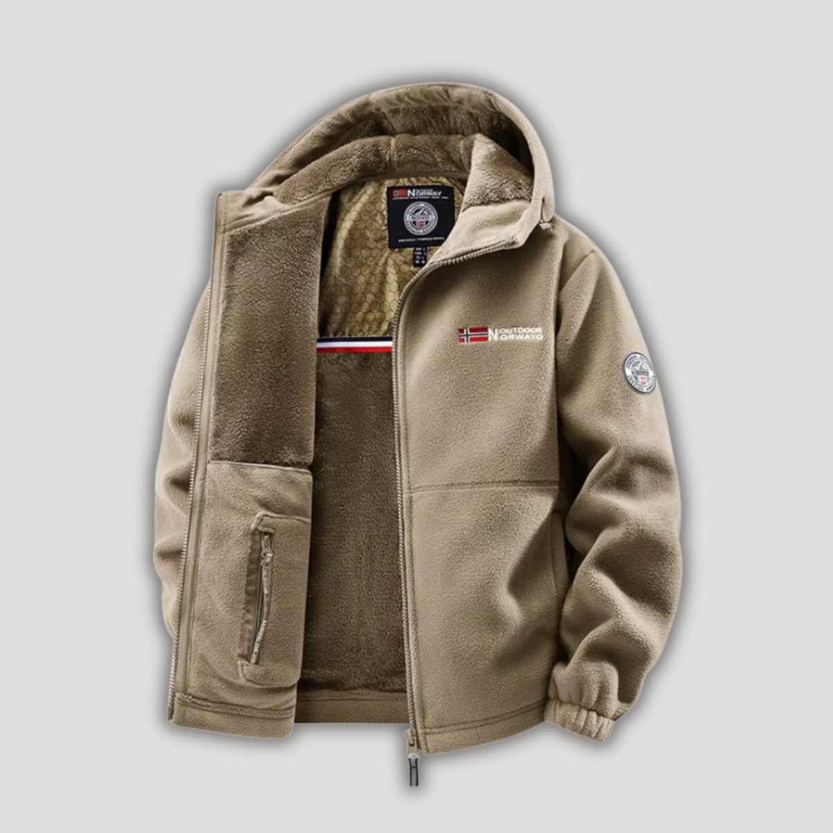 Herren Warme Winterjacke mit Thermo-Fleece-Futter