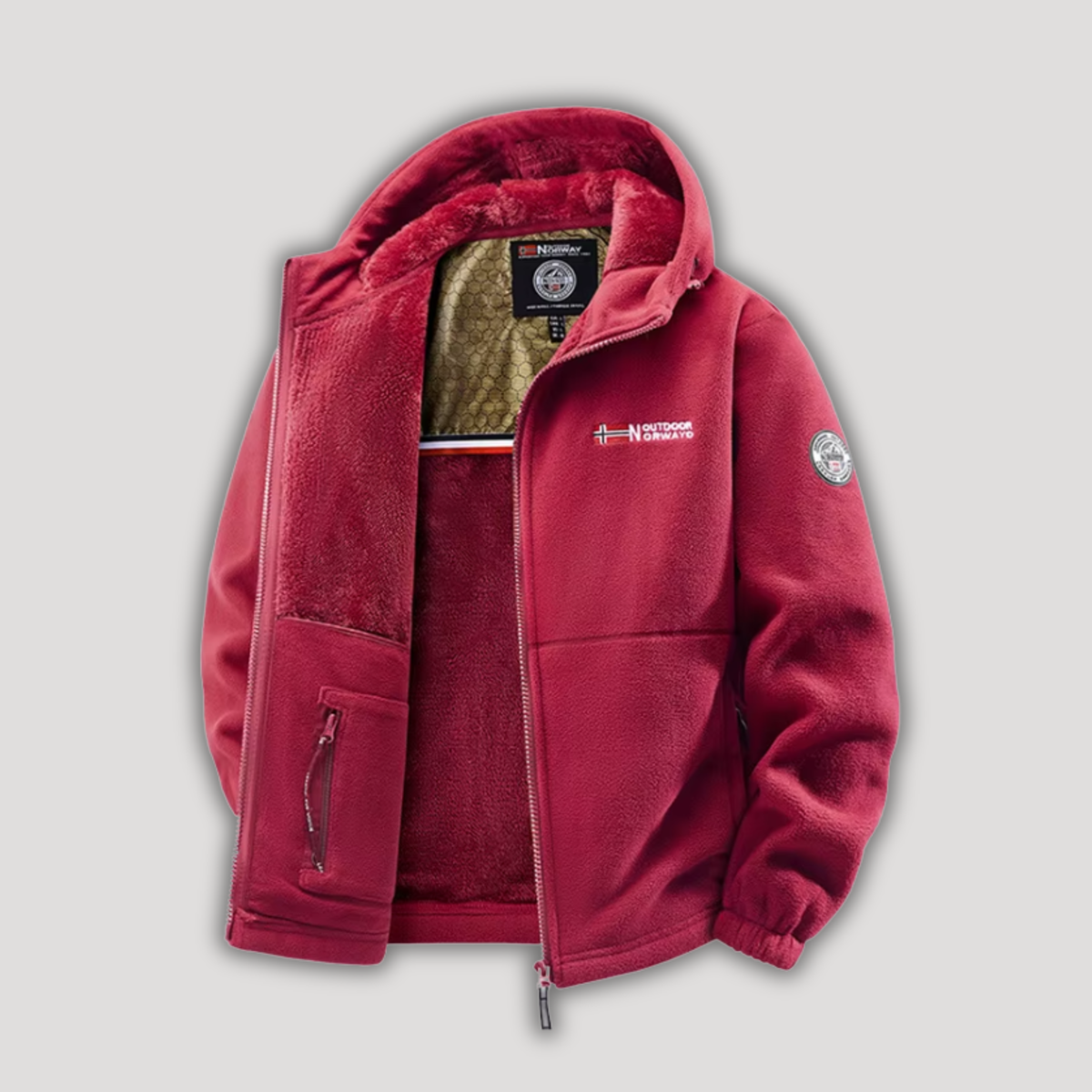 Herren Warme Winterjacke mit Thermo-Fleece-Futter