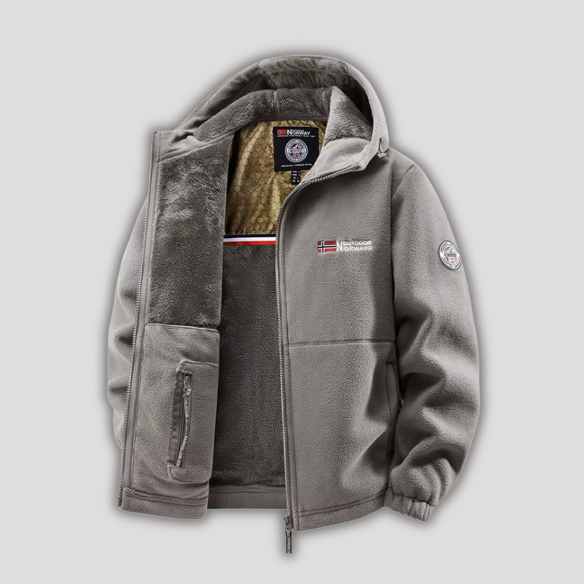 Herren Warme Winterjacke mit Thermo-Fleece-Futter