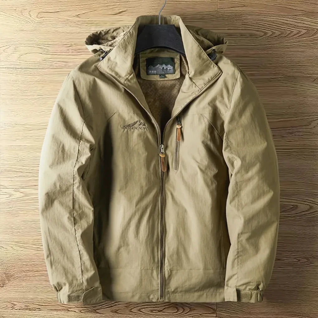 Wasserdichte, atmungsaktive Outdoorjacke mit Kapuze für Herren