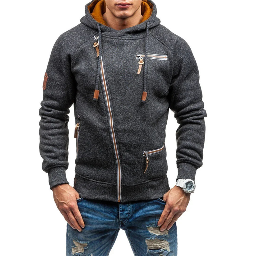 Lässiger Fleece-Hoodie mit Taschen für Herren