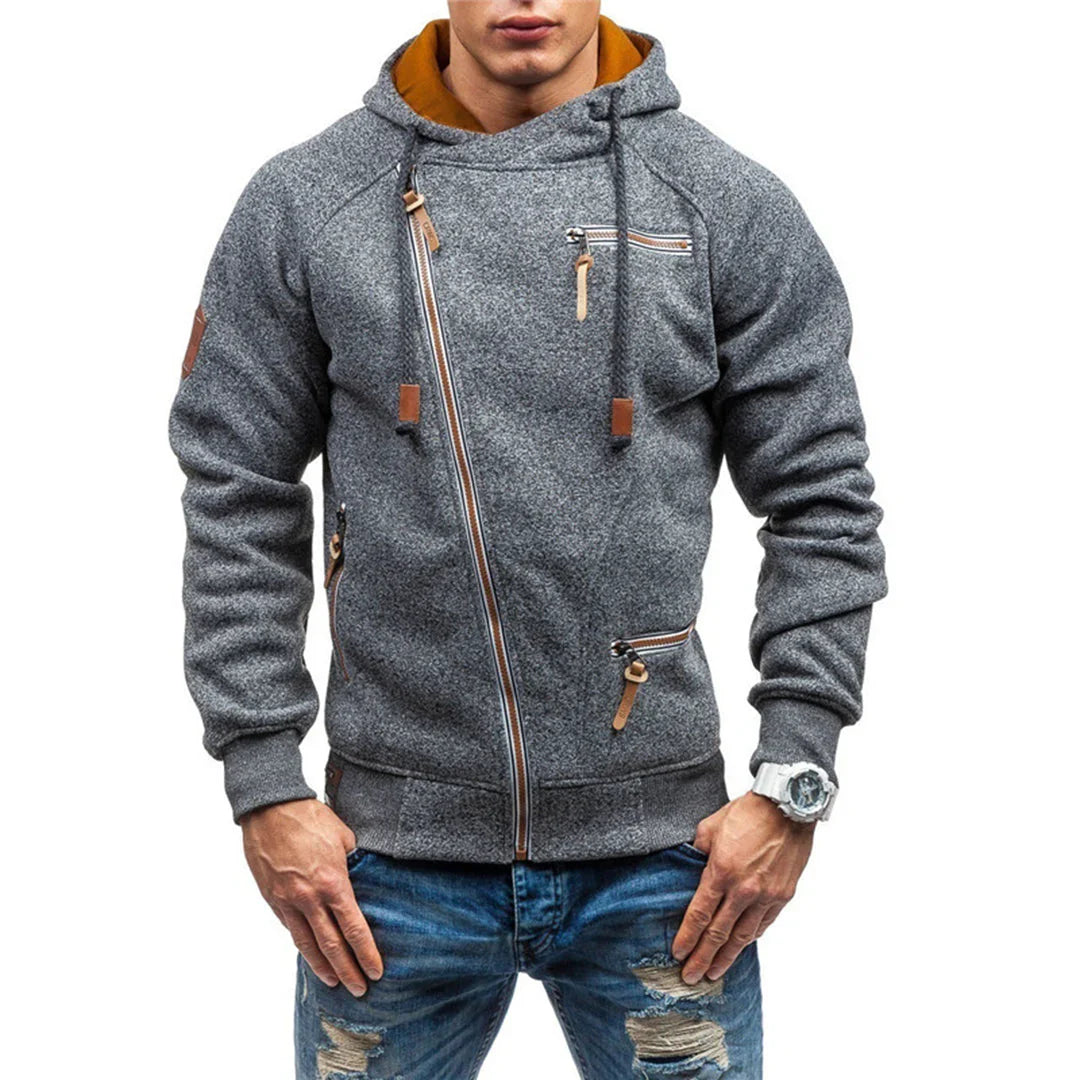 Lässiger Fleece-Hoodie mit Taschen für Herren
