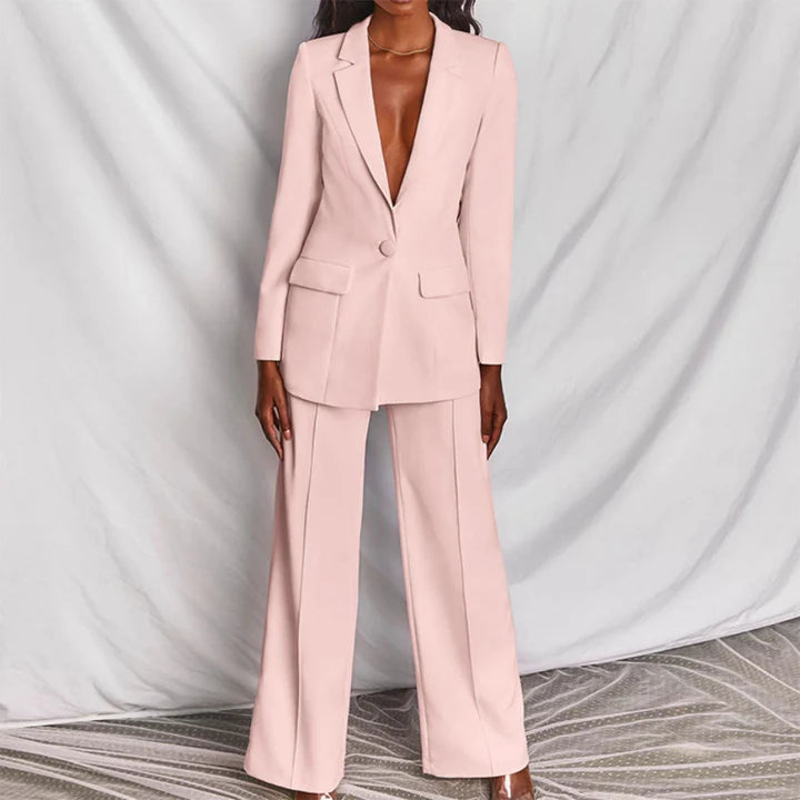Elegantes Damen-Blazer- und Hosen-Set für Büro & Events