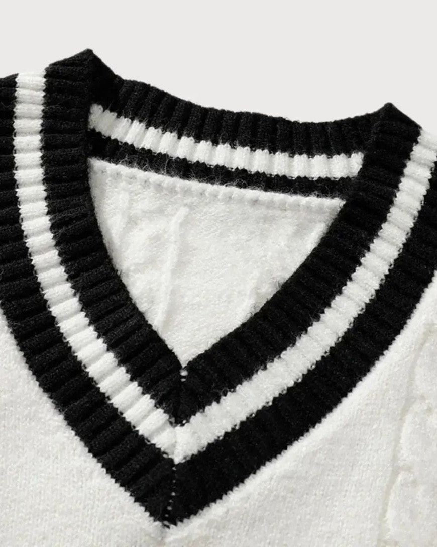 Herren Eleganter Pullover mit V-Ausschnitt