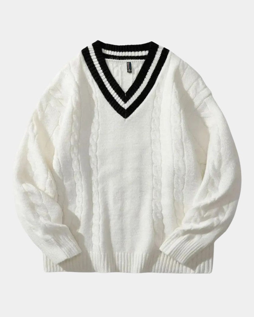 Herren Eleganter Pullover mit V-Ausschnitt