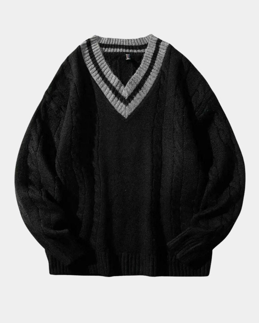 Herren Eleganter Pullover mit V-Ausschnitt