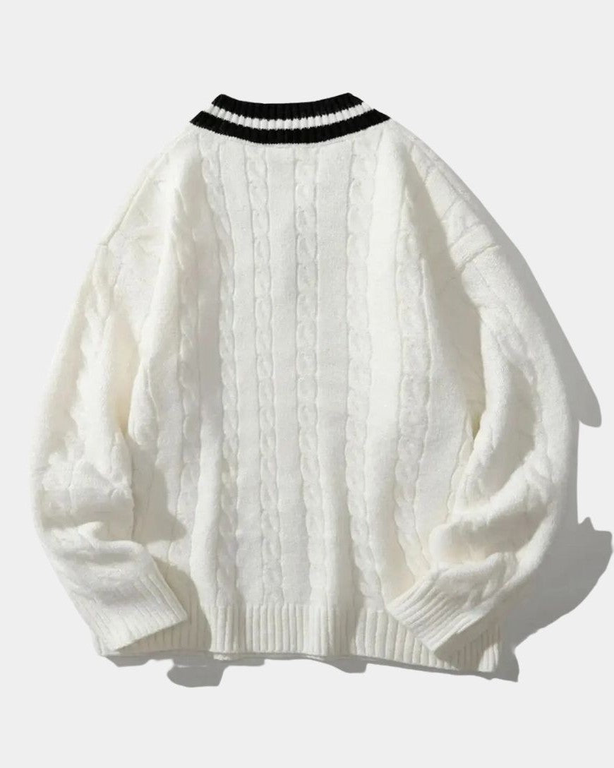 Herren Eleganter Pullover mit V-Ausschnitt