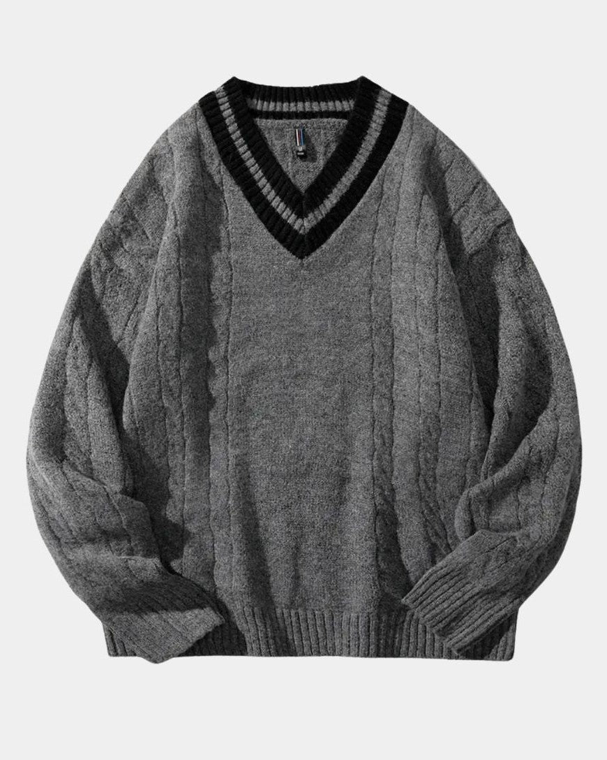 Herren Eleganter Pullover mit V-Ausschnitt