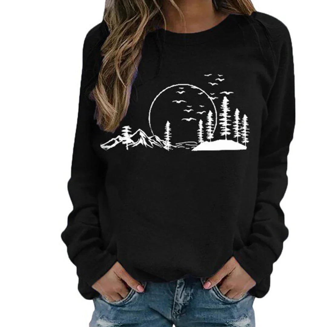 Bequemer Damen Pullover mit Rundhalsausschnitt