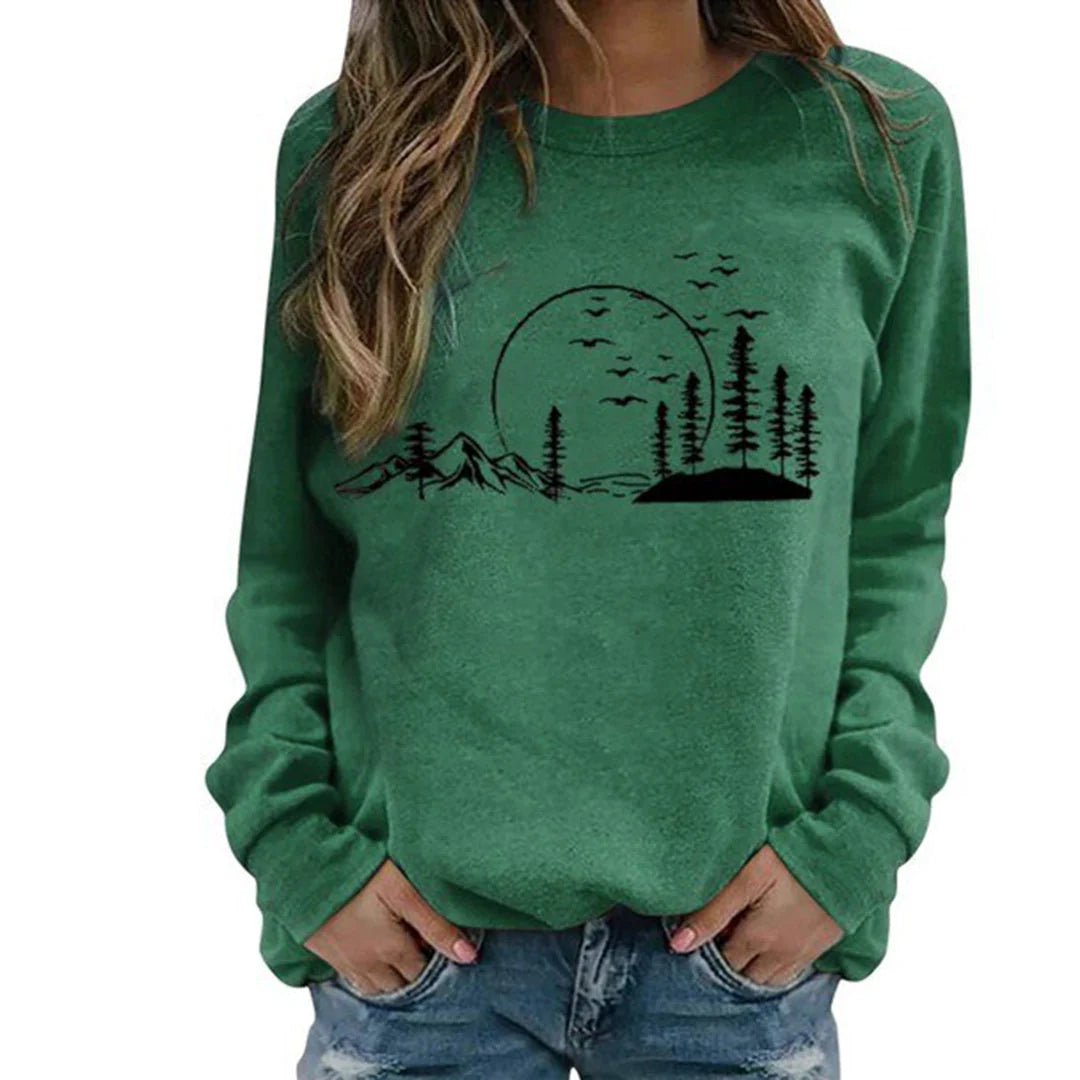 Bequemer Damen Pullover mit Rundhals