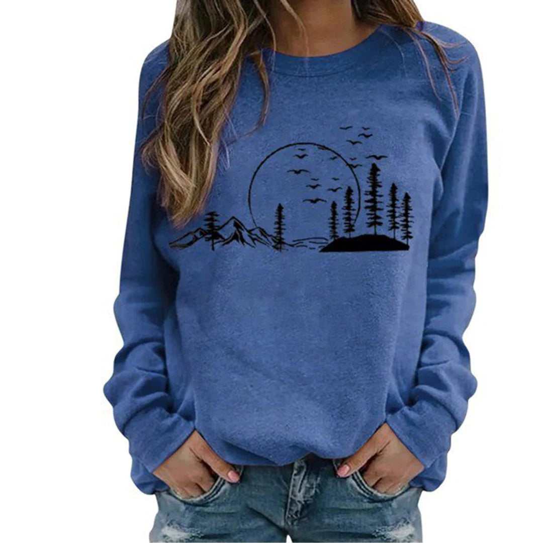 Bequemer Damen Pullover mit Rundhals