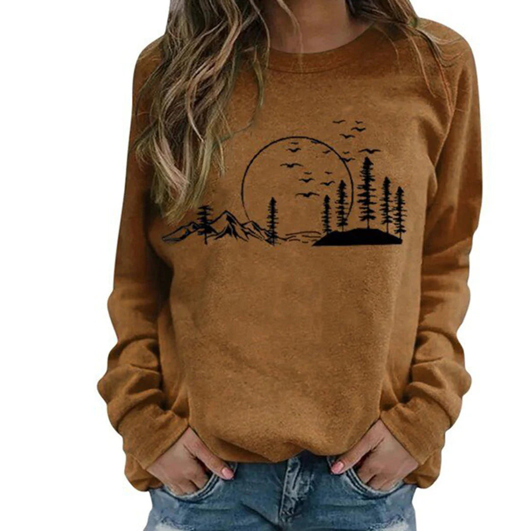 Bequemer Damen Pullover mit Rundhals