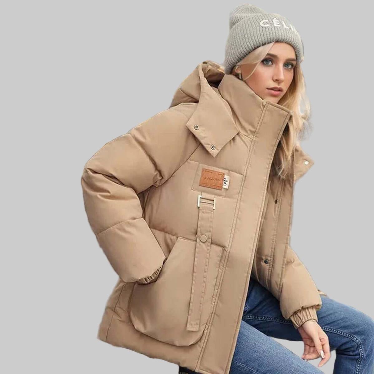 Steppjacke mit Kapuze für Damen