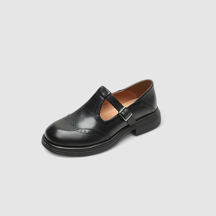 Damen Elegante Vintage Mary-Jane-Schuhe