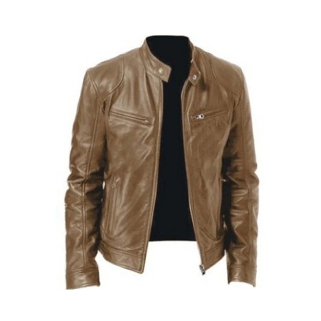 Klassische Herrenlederjacke