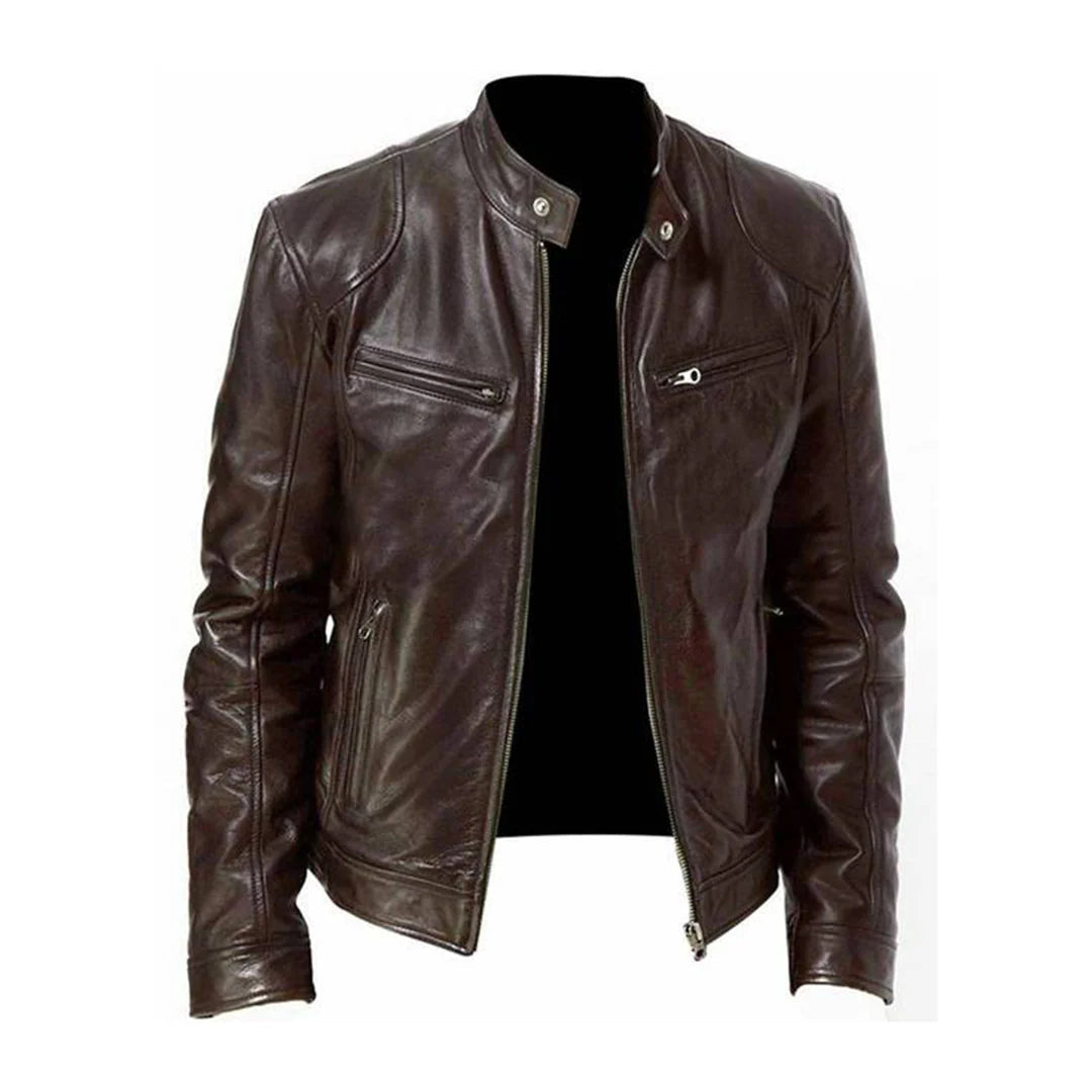 Klassische Herrenlederjacke