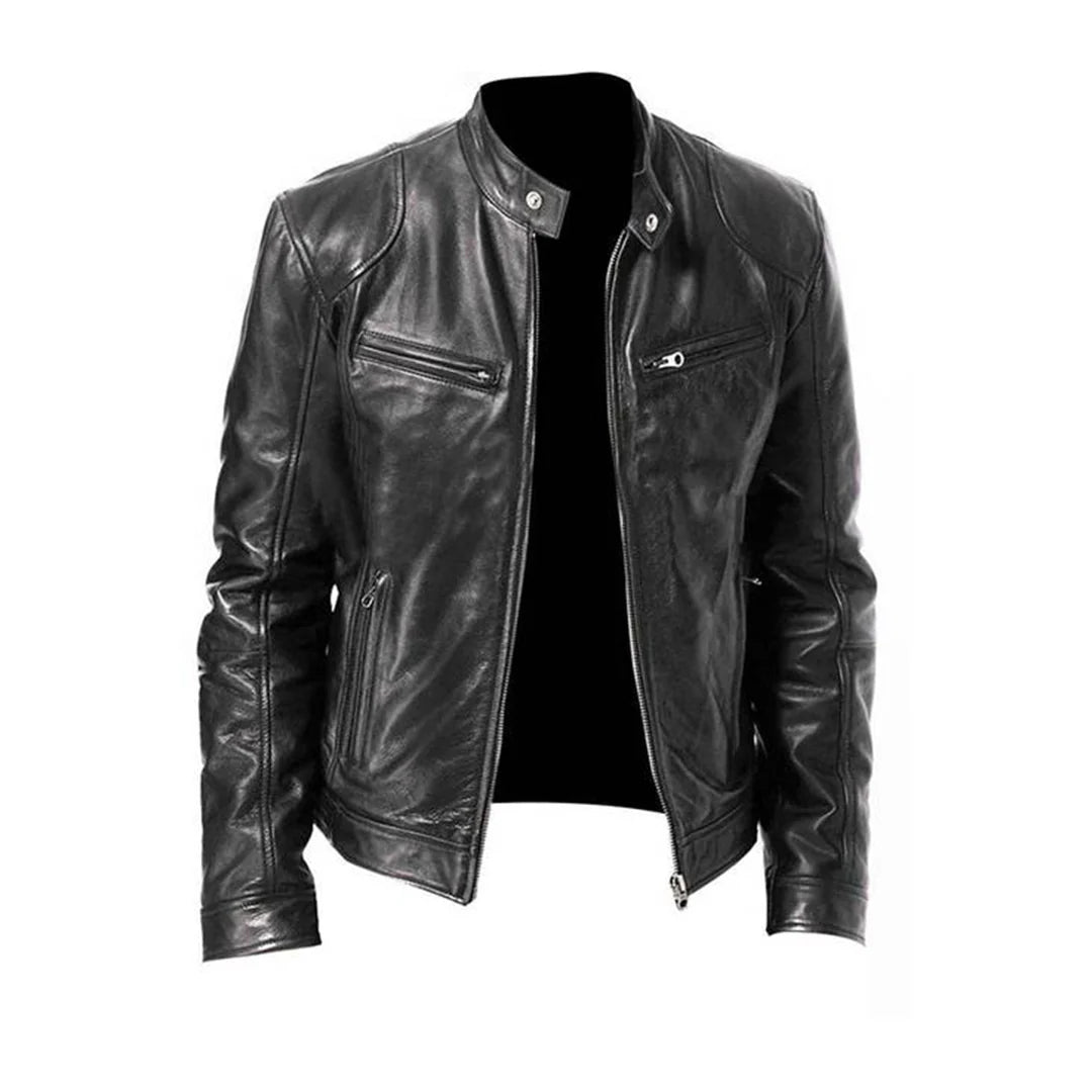 Klassische Herrenlederjacke