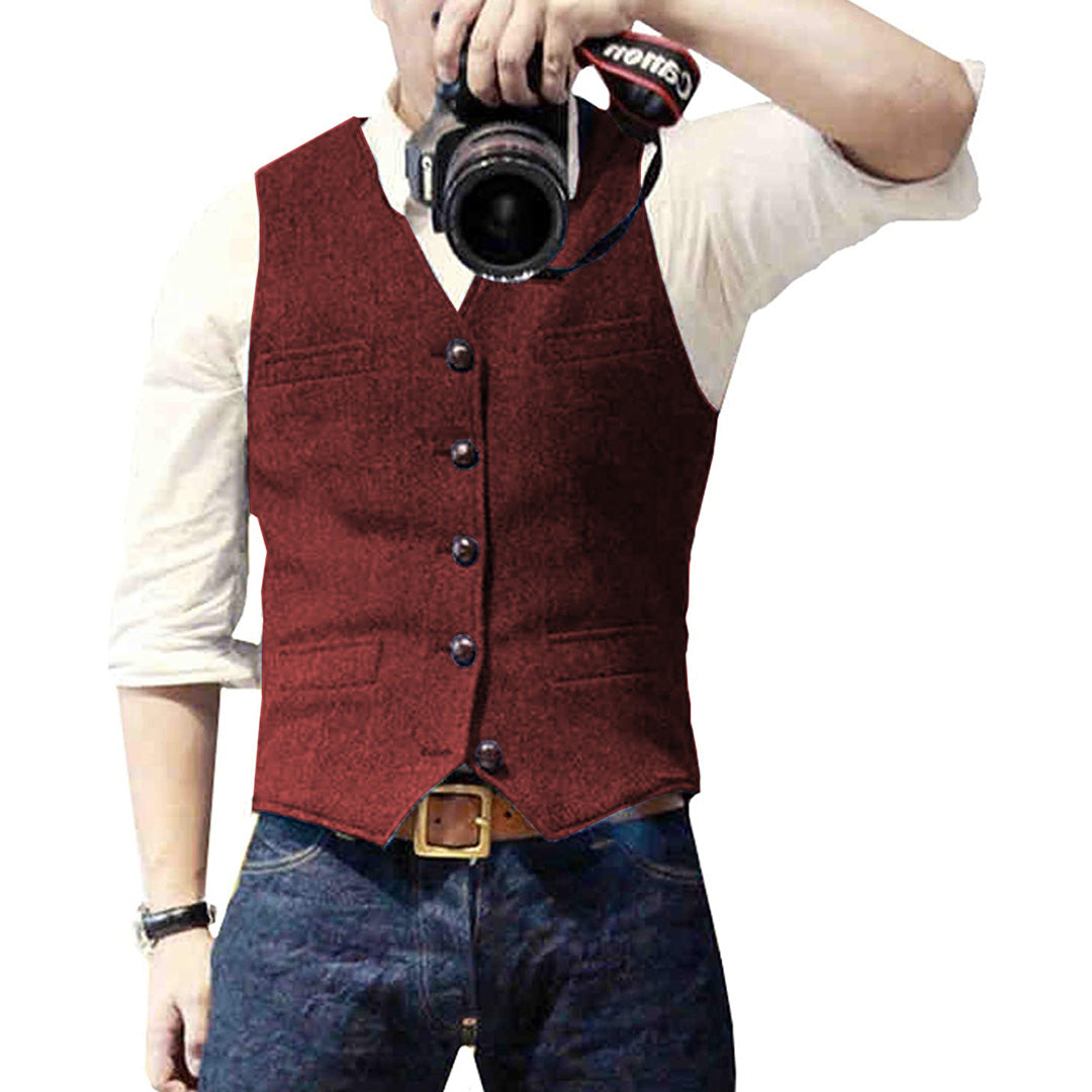 Vielseitiges Herren-Denim-Gilet im klassischen Stil