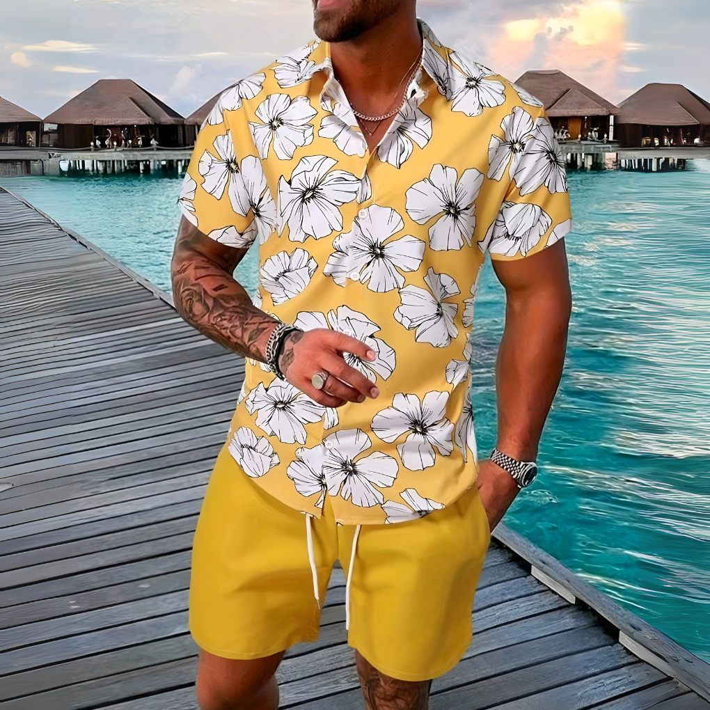 Hawaii-Outfit-Set im Retro-Strandstil