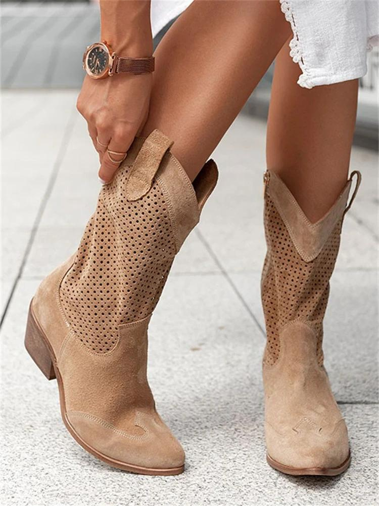 Stacey – Halbhoge Western Cowboy Stiefel für Damen