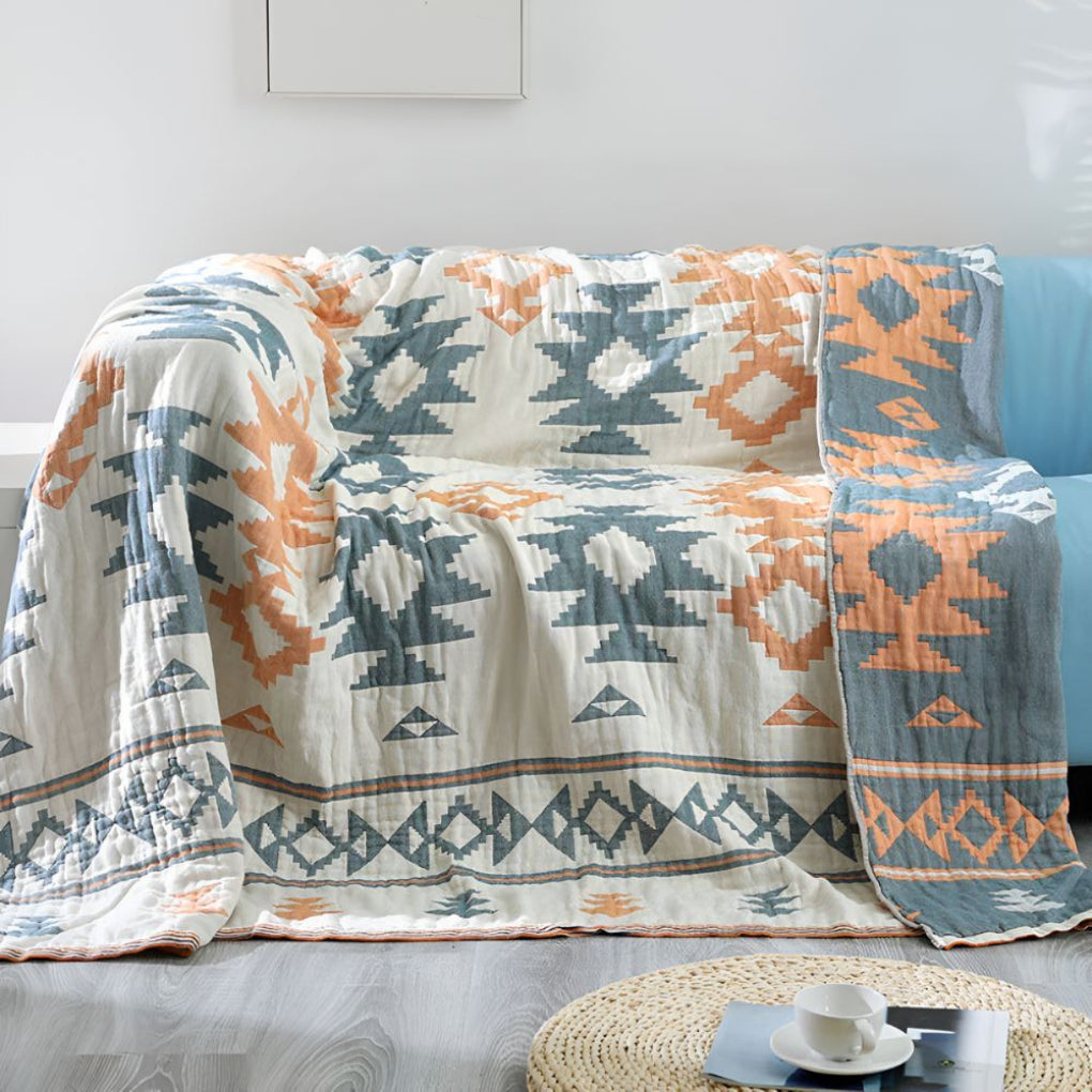Wendbare Musselin-Gazedecke aus 100 % Baumwolle