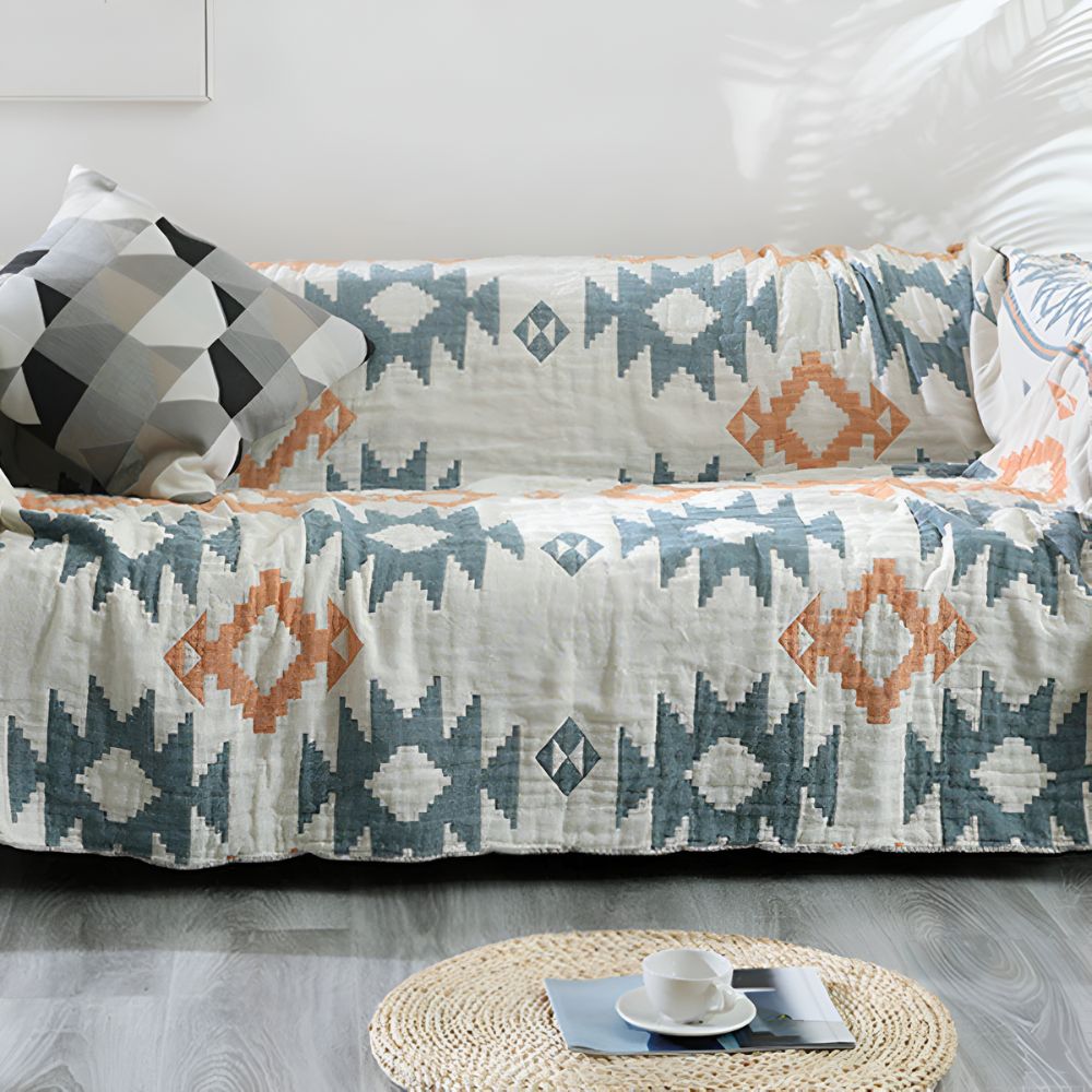 Wendbare Musselin-Gazedecke aus 100 % Baumwolle