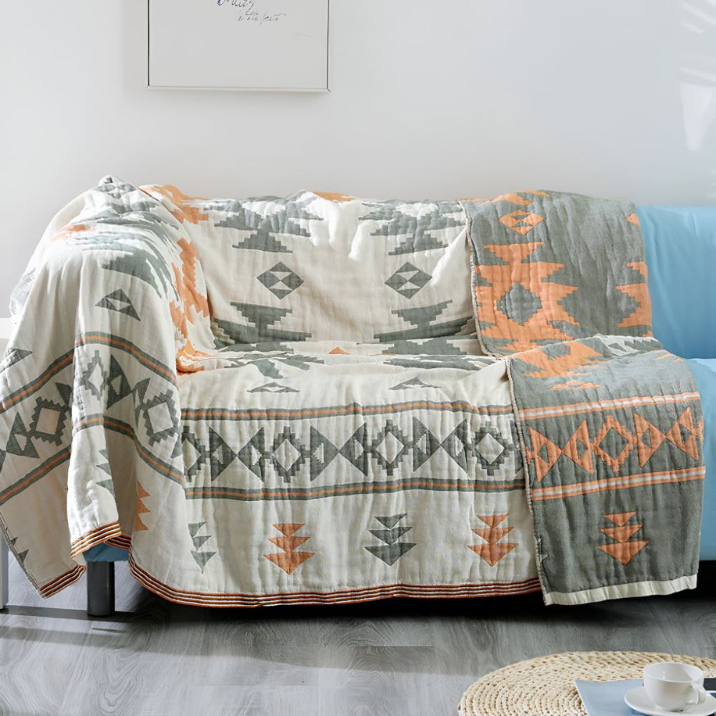 Wendbare Musselin-Gazedecke aus 100 % Baumwolle
