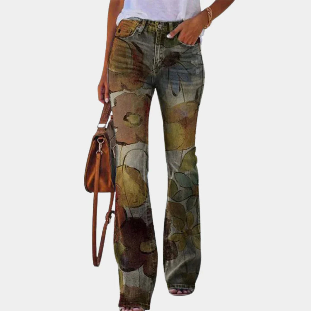 Damen-Flared-Hose mit schmeichelhafter Passform und stilvollem Design