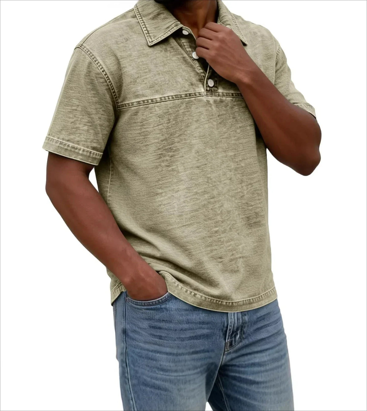 Herren Stilvolles Vintage-Poloshirt