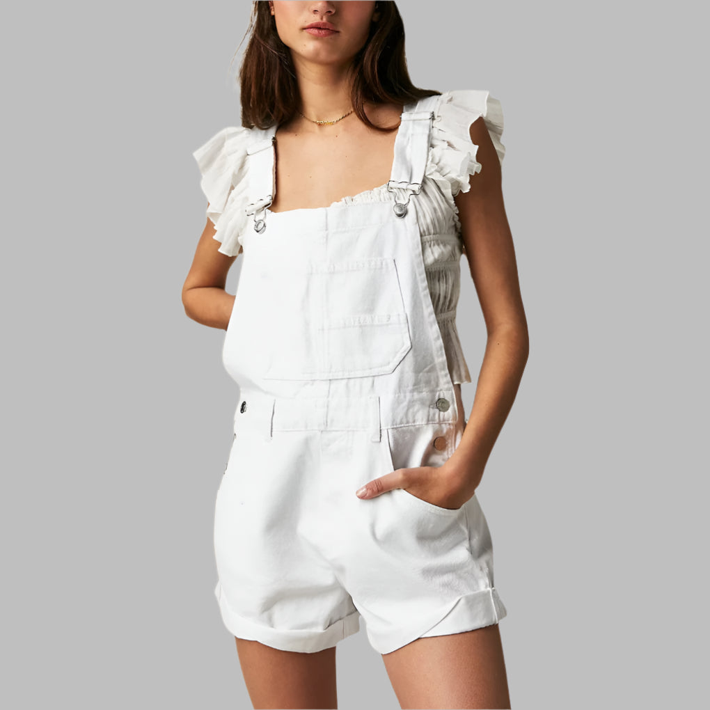 Ärmelloser Jeans-Overall im lässigen Chic