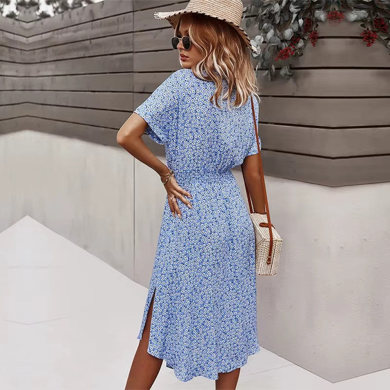 Luftiges Maxikleid mit Blumenprint im Boho-Stil